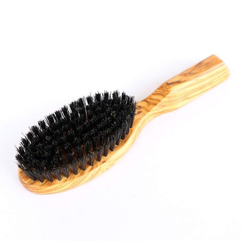 Redecker Olive Wood Hair Brush (Boar Hair) Oval Regular Size