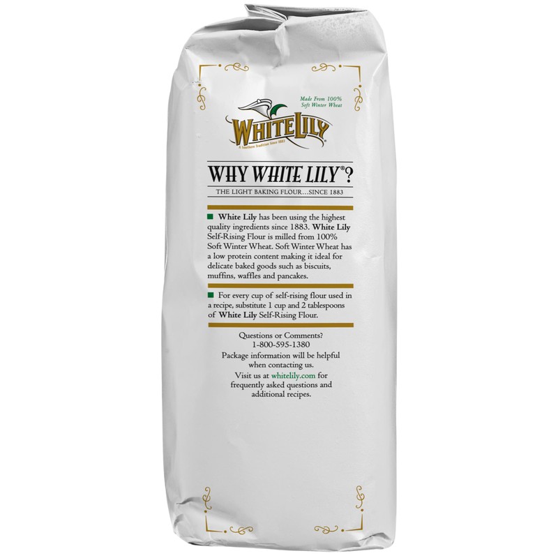 White Lily Self-Rising Bleached Enriched Pre-Sifted Flour, 32 Ounce