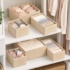 Foldable Underwear Organizer for Drawer Storage – 6/12-Piece Polyester Set