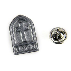 6030489 Pastor Lapel Pin Tie Tack Brooch Church Cross Christian Minister Clergy