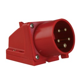 PCE 47407L Wall-Mount Wall CEE Socket 32 A 5-Pin Red