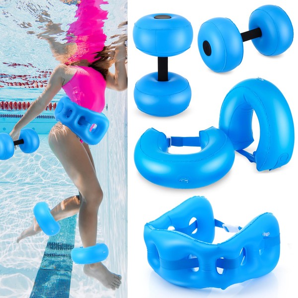 RoundFunny 5 Pcs Water Workout Combo Set Includes PVC Water