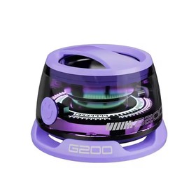 Magnetic Portable Wireless G200 Speaker , Premium Sound Quality , Mini LED Shower Speaker , TWS Stereo Sync , Perfect for Outdoor Cycling & Gaming , travel, camping, picnic , Ideal Gift for Students - Color: Purple
