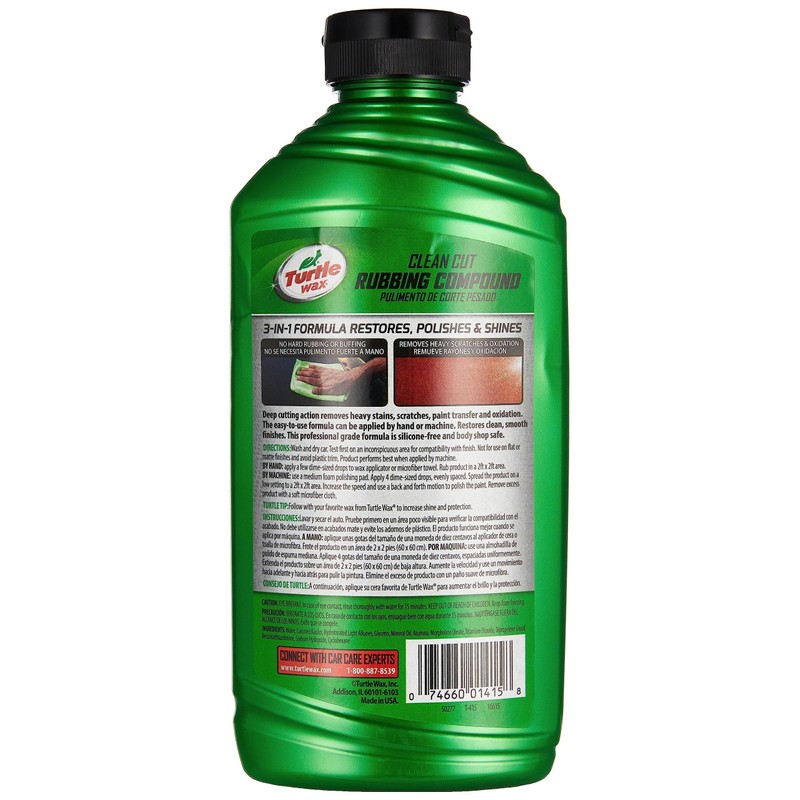 Turtle Wax T-415 Compuesto de frotamiento de Grado Premium, 18