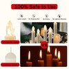Gedengni Flameless Mini Simulated Wax Dipped Flickering LED Taper Candles