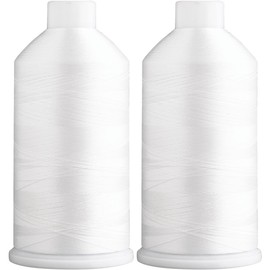 Super B 2 Polyester Embroidery Thread, 40wt Large Spool 5000m, Embroidery Thread for Commercial & Domestic Machine, 175 Colors Machine Embroidery Thread, 100% Polyester Thread - White 010