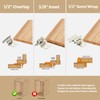 4 Pack 2 Pair Brushed Nickel Cabinet Hinges - 3/8