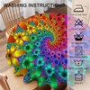 Yibeas Tablecloth Round Tie Dye Table Cloth Rainbow Spirals Flower