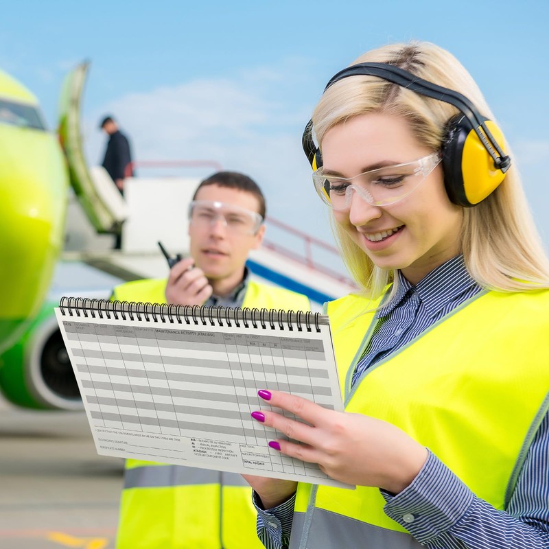 Fuyoooo Amt Logbook 11 x 6.5 Inch for Maintenance Technicians,