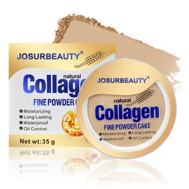 JOSURBEAUTY 2-Layer Setting Powder: Oil-Control Foundation, Matte Finishing, Light Shade, Flawless Lightweight Compact，Waterproof Long Lasting Finishing Powder Dark and Brown, 1.23oz