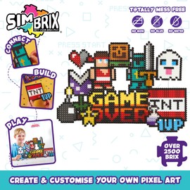 Character Options 07998 Simbrix Feature Pack Game On with 2500+ brix Creative Activity STEAM Arts and Crafts Kids’ Toys for Girls & Boys Ages 5 and up