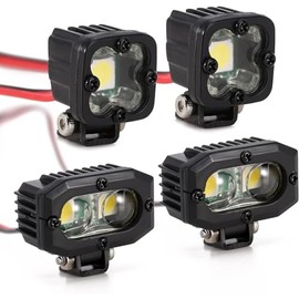 INJORA INJORA RC Crawler Lights LED Headlight for Axial TRX-4 TRX6 SCX10 90046 Wraith Redcat Gen8 1/10 RC Crawler Car,4PCS