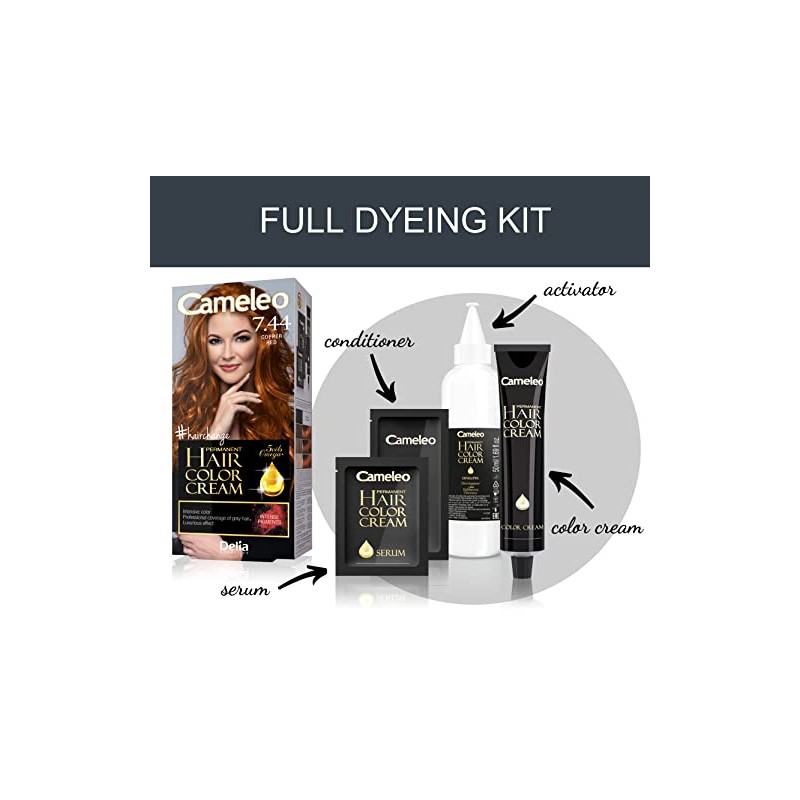 Cameleo - Permanent Hair Colour Cream - Copper Red -