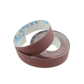 SQXBK 6m Red Sandpaper Roll 25mm Sanding Belt Roll Extractable 240 Grit Hand Torn Soft Cloth Sanding Roll for Metal Hardwood Synthetics Grinding and Polishing