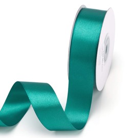 IHKFILAN Satin Ribbon in Jade (25 mm x 22.86 m), Matt Shiny Gift Ribbon, Elegant Ribbon for Decorating & Crafts, for Wrapping Special Gifts, Weddings, Christenings, etc