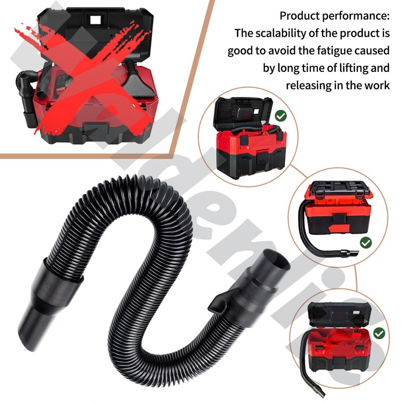 14-37-0105 14-37-0016 Hose Assembly Compatible With Milwaukee M18 PACKOUT Wet/Dry