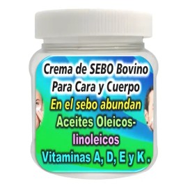 Crema De Sebo Bovino Manteca De Vaca Natural Arrugas Manchas