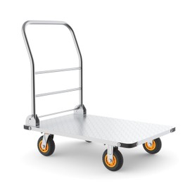 Push Cart Dolly, Flat Cart, Flatbed Platform Trucks with Wheels and Handle, Rolling Trolly, Folding Handcart for Moving, Heavy Duty 2000 lb Capacity, Carritos de Carga, Foldable 36 x 35 x 24 Inches