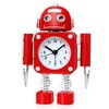 Betus Non-Ticking Robot Alarm Clock Stainless Metal - Wake-up Clock