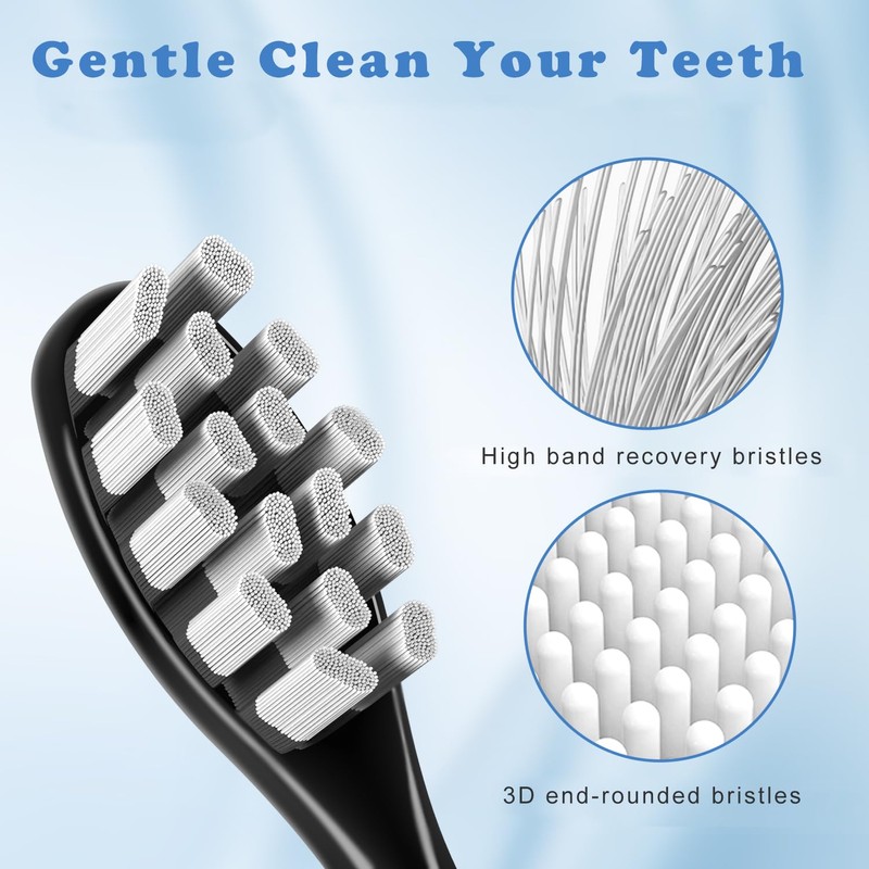 10 Pack Replacement Brush Heads Compatible with Suri Electric Toothbrush