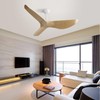 CHARMMA 52 Inch Indoor Ceiling Fan No Light With 6