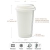 UDMG Reusable Double Wall Insulated White Ceramic Travel Coffee Cup