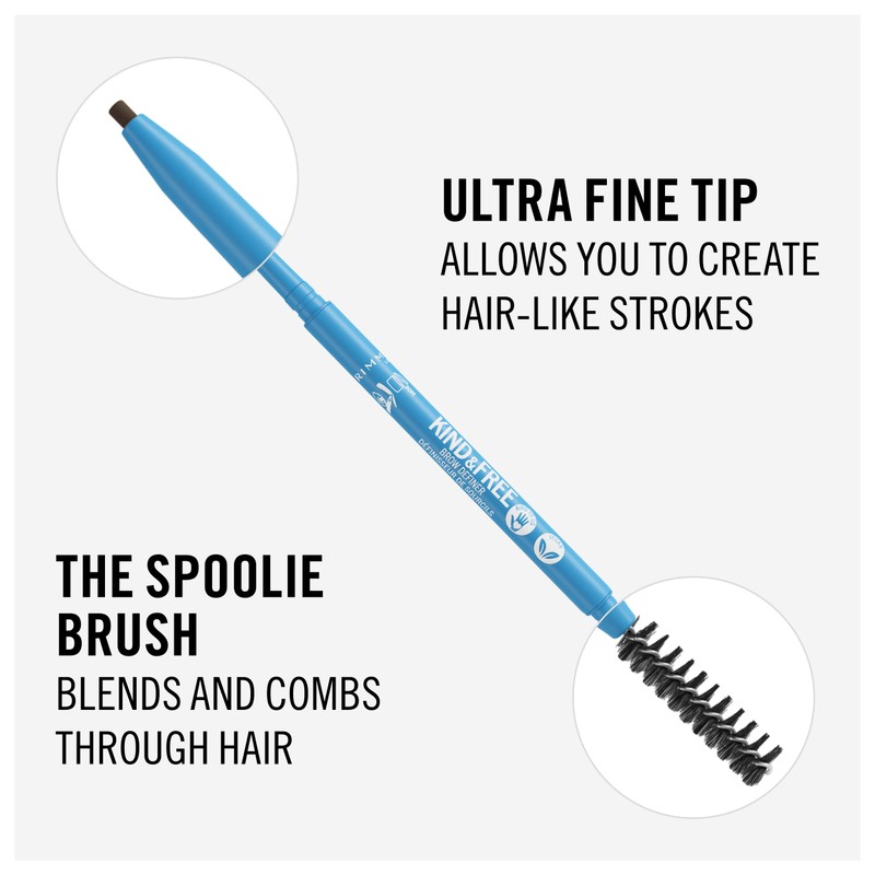 Rimmel London Kind & Free Brow Definer Eyebrow Pencil, Natural