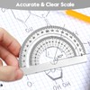 4 Pcs Maths Set, MSDADA Geometry Sets, Ruler Set with