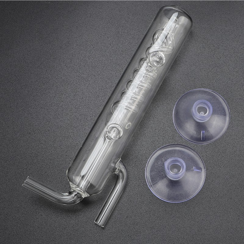 High Transparent Crystal Glass Aquarium Bubble Counter Screw Fish Tank
