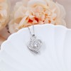 Elensan Charms Sterling Silver Pendant Necklace for Women Cubic Zirconia