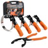 HORUSDY 5-Piece Standard Swivel Oil Filter Wrench, 2-3/4" - 5-1/4"(68.85-133.35mm)