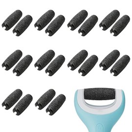 20 Pack Foot File Replacement Rollers, Electric Foot File Hard Skin Remover, Black Coarse Rollers, Compatible with Velvet Smooth, Long-Lasting Foot Care Solution