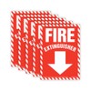 Fire Extinguisher Sign 5-pk. with Vertical Red & White Down