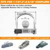 Funmit Trailer Lock Universal Hitch Lock with Combination Lock, fit