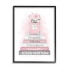 Stupell Industries Pink Roses Perfume Bottle Glam Fashion Bookstack, Designed