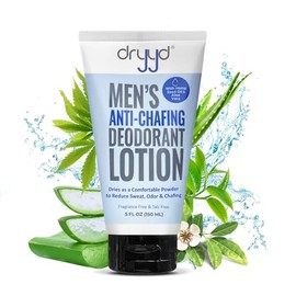 Desodorante de bolas para hombres, sin aluminio, loción en polvo, sin talco, aceite de semilla de cáñamo, reduce el olor y la crema antipicazón, bola fresca y trasero, sin perfume, regalo para hombres, 5 onzas