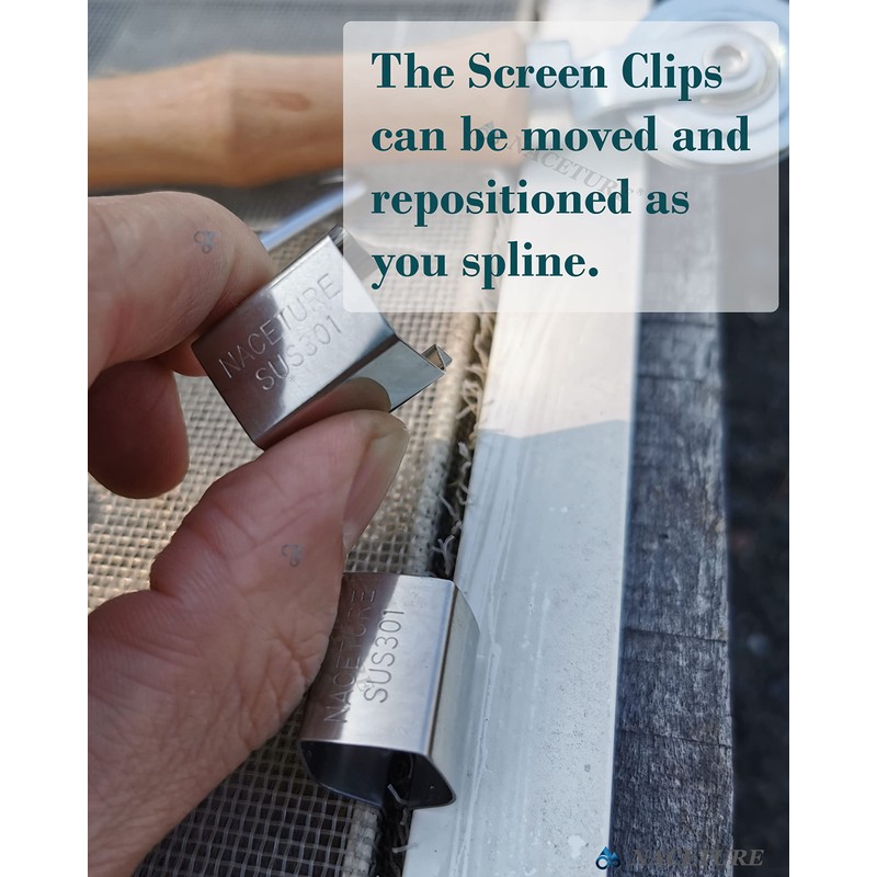 Screen Door Installer Clips - 20 Pieces Screen Clips for