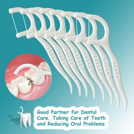 Demiya Travel Floss Picks Dental Floss Picks Professional Flossers for Adult Unflavored Flossing Sticks 4 Cases (40 Count) with Portable Case Durable Tooth Pick for Teeth Cleaning and Oral Care