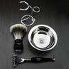 Haryali London Black Luxury Men's 3 Edge Shaving Set, Shaving