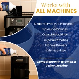 REVIV Descaling Solution for Coffee Machines – 33.8 fl oz Citric Acid, Compatible with Espresso Machines, Drip Brewers, Keurig Coffee Machine, Nespresso – Removes Limescale & Enhances Flavor