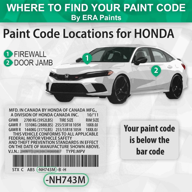 ERA Paints NH705M - Nimbus Gray Metallic for HONDA Exact
