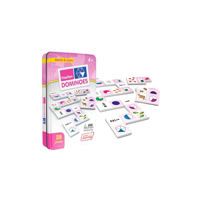 Junior Learning Fraction Dominoes Educational Action Games