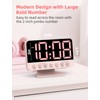 Odokee Digital Alarm Clocks for Bedrooms: Large Bold Number 5