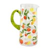 Mud Pie Fruit Glass Pitcher, 80 oz, ORANGE