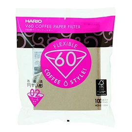 Hario VCF-02-100M Paper Filter 02M for 1-4 Cups, 100 Sheets