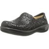 Alegria Womens Keli Professional Clog Black Embossed Paisley 7 W