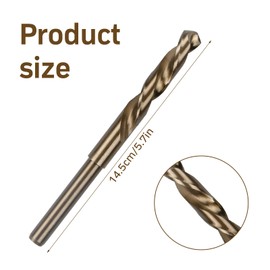 Litinliv HSS Metal Drill Bit Diameter 12 mm Professional Ground Cobalt Jobber Twist Drill Bit for Drilling on Carbide, Stainless Steel, Metal