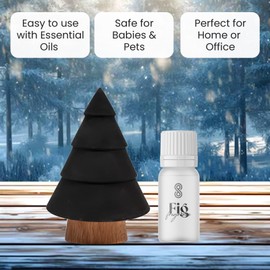 HOME ARCHIVE Aroma Diffuser with Aromatherapy Fragrant Oil Diffusers for Home Room Decor Fig Fragrance (Christmas Tree (Black))