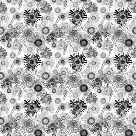 Clothworks Merlot Digital Crazy Daisies Y4263-1  Quilt Fabric Clothworks BTHY