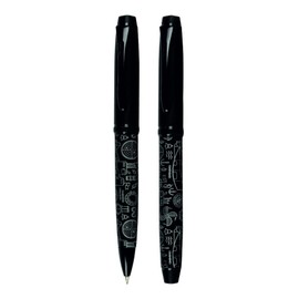 Submarine 2048 Liberty Watermark Ball Pen And Roller Pen Combo With Matte Black Finish, Metal Body, Comes with 2 Blue and 2 Black Ink Refill, Ideal Gift For Him/Her, Perfect For Corporate Gifting
